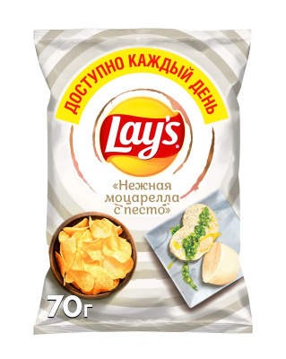 Чипсы Lays Нежная моцарелла с песто 70г