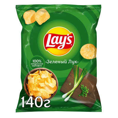 Чипсы Lays Зеленый лук 140г